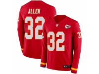 Men Nike Kansas City Chiefs #32 Marcus Allen Limited Red Therma Long Sleeve NFL Jersey