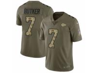 Men Nike Kansas City Chiefs #7 Harrison Butker Limited Olive/Camo 2017 Salute to Service NFL Jersey