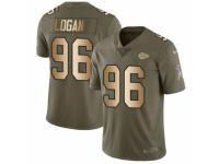 Men Nike Kansas City Chiefs #96 Bennie Logan Limited Olive/Gold 2017 Salute to Service NFL Jersey