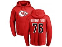 Men Nike Laurent Duvernay-Tardif Red Name & Number Logo - NFL Kansas City Chiefs #76 Pullover Hoodie