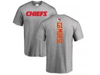 Men Nike Mitch Morse Ash Backer - NFL Kansas City Chiefs #61 T-Shirt