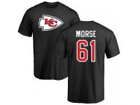 Men Nike Mitch Morse Black Name & Number Logo - NFL Kansas City Chiefs #61 T-Shirt