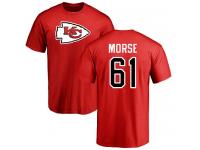 Men Nike Mitch Morse Red Name & Number Logo - NFL Kansas City Chiefs #61 T-Shirt