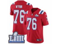 Men Nike New England Patriots #76 Isaiah Wynn Red Alternate Vapor Untouchable Limited Player Super Bowl LIII Bound NFL Jersey