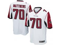 Men Nike NFL Atlanta Falcons #70 Jake Matthews Road White Game Jersey