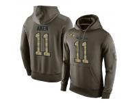Men Nike NFL Baltimore Ravens #11 Kamar Aiken Olive Salute To Service KO Performance Hoodie