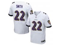 Men Nike NFL Baltimore Ravens #22 Jimmy Smith Authentic Elite Road White Jersey