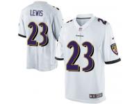 Men Nike NFL Baltimore Ravens #23 Kendrick Lewis Road White Limited Jersey