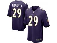 Men Nike NFL Baltimore Ravens #29 Justin Forsett Home Purple Game Jersey