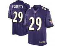 Men Nike NFL Baltimore Ravens #29 Justin Forsett Home Purple Limited Jersey
