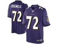 Men Nike NFL Baltimore Ravens #72 Kelechi Osemele Home Purple Limited Jersey