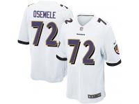 Men Nike NFL Baltimore Ravens #72 Kelechi Osemele Road White Game Jersey