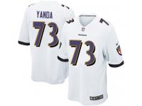 Men Nike NFL Baltimore Ravens #73 Marshal Yanda Road White Game Jersey