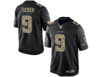 Men Nike NFL Baltimore Ravens #9 Justin Tucker Black Salute to Service Limited Jersey