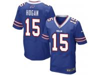 Men Nike NFL Buffalo Bills #15 Chris Hogan Authentic Elite Home Royal Blue Jersey