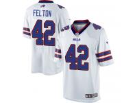 Men Nike NFL Buffalo Bills #42 Jerome Felton Road White Limited Jersey