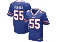 Men Nike NFL Buffalo Bills #55 Jerry Hughes Authentic Elite Home Royal Blue Jersey