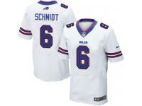 Men Nike NFL Buffalo Bills #6 Colton Schmidt Authentic Elite Road White Jersey