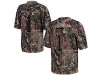 Men Nike NFL Carolina Panthers #1 Cam Newton Camo Realtree Limited Jersey