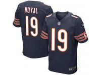 Men Nike NFL Chicago Bears #19 Eddie Royal Authentic Elite Home Navy Blue Jersey