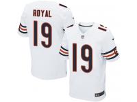Men Nike NFL Chicago Bears #19 Eddie Royal Authentic Elite Road White Jersey