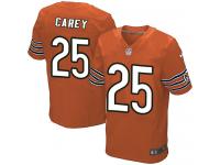 Men Nike NFL Chicago Bears #25 Ka'Deem Carey Authentic Elite KaDeem Carey Orange Jersey