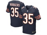Men Nike NFL Chicago Bears #35 Jacquizz Rodgers Authentic Elite Home Navy Blue Jersey