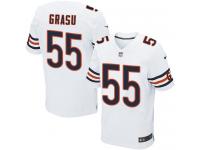 Men Nike NFL Chicago Bears #55 Hroniss Grasu Authentic Elite Road White Jersey