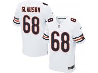 Men Nike NFL Chicago Bears #68 Matt Slauson Authentic Elite Road White Jersey
