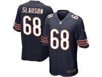 Men Nike NFL Chicago Bears #68 Matt Slauson Home Navy Blue Game Jersey