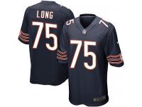 Men Nike NFL Chicago Bears #75 Kyle Long Home Navy Blue Game Jersey