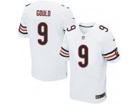 Men Nike NFL Chicago Bears #9 Robbie Gould Authentic Elite Road White Jersey
