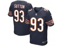 Men Nike NFL Chicago Bears #93 Will Sutton Authentic Elite Home Navy Blue Jersey