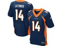 Men Nike NFL Denver Broncos #14 Cody Latimer Authentic Elite Navy Blue Jersey