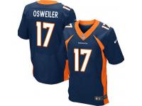 Men Nike NFL Denver Broncos #17 Brock Osweiler Authentic Elite Navy Blue Jersey