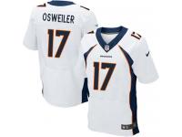 Men Nike NFL Denver Broncos #17 Brock Osweiler Authentic Elite Road White Jersey