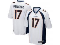 Men Nike NFL Denver Broncos #17 Brock Osweiler Road White Game Jersey