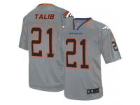 Men Nike NFL Denver Broncos #21 Aqib Talib Lights Out Grey Limited Jersey