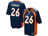 Men Nike NFL Denver Broncos #26 Darian Stewart Navy Blue Game Jersey