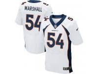 Men Nike NFL Denver Broncos #54 Brandon Marshall Authentic Elite Road White Jersey