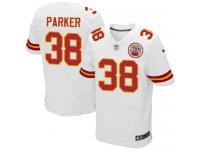 Men Nike NFL Kansas City Chiefs #38 Ron Parker Authentic Elite Road White Jersey