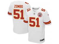Men Nike NFL Kansas City Chiefs #51 Frank Zombo Authentic Elite Road White Jersey