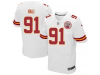 Men Nike NFL Kansas City Chiefs #91 Tamba Hali Authentic Elite Road White Jersey