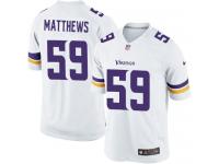 Men Nike NFL Minnesota Vikings #59 Casey Matthews Road White Limited Jersey