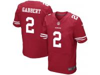 Men Nike NFL San Francisco 49ers #2 Blaine Gabbert Authentic Elite Home Red Jersey