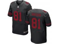 Men Nike NFL San Francisco 49ers #81 Anquan Boldin Authentic Elite Black Jersey