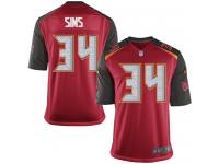 Men Nike NFL Tampa Bay Buccaneers #34 Charles Sims Home Red Game Jersey