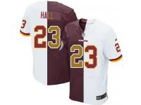 Men Nike NFL Washington Redskins #23 DeAngelo Hall Authentic Elite Team Two Tone Jersey