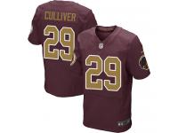 Men Nike NFL Washington Redskins #29 Chris Culliver Authentic Elite Burgundy Red 80th Anniversary Jersey