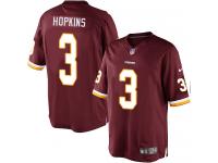 Men Nike NFL Washington Redskins #3 Dustin Hopkins Home Burgundy Red Limited Jersey